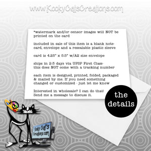 BOOBYTRAP (NC025) - Blank Notecard -  Sassy Not Classy, Funny Greeting Card