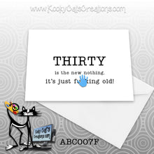 New Thirty (BC007F) - ADULT Blank Notecard -  Sassy Not Classy, Funny Greeting Card