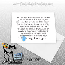 F**king Love You (AC007H) - ADULT Blank Notecard -  Sassy Not Classy, Funny Greeting Card