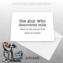 Milk (AC012H) - ADULT Blank Notecard -  Sassy Not Classy, Funny Greeting Card