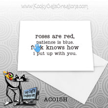Roses Are Red (AC015H) - ADULT Blank Notecard -  Sassy Not Classy, Funny Greeting Card