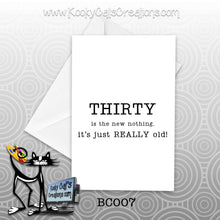 New Thirty (BC007) - Blank Notecard -  Sassy Not Classy, Funny Greeting Card
