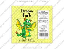 Dragon Farts Spray Digital Label -  Instant Download (M215) Digital Air Freshener Graphics - PERSONAL USE Only