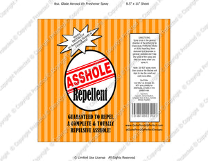 Bosses Digital Asshole Repellent Label -  Instant Download (M230) Digital Air Freshener Graphics - PERSONAL USE Only