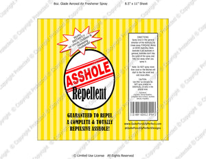 Children Digital Asshole Repellent Label -  Instant Download (M230) Digital Air Freshener Graphics - PERSONAL USE Only