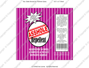 Friends Digital Asshole Repellent Label -  Instant Download (M230) Digital Air Freshener Graphics - PERSONAL USE Only