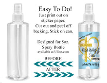 Digital Holy Water Spray Label -  Instant Download (M240) Digital Bottle Label Graphics - PERSONAL USE Only