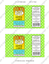 Digital Mom Spit Spray Label -  Instant Download (M242) Digital Bottle Label Graphics - PERSONAL USE Only