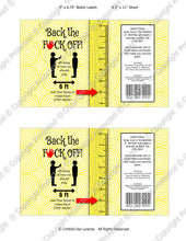 Digital Back Off Spray Label -  Instant Download (M243) Digital Bottle Label Graphics - PERSONAL USE Only