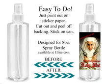 Digital Nuns Holy Water Spray Label -  Instant Download (M244) Digital Bottle Label Graphics - PERSONAL USE Only