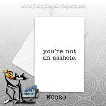 Not An Asshole (NC020) - Blank Notecard -  Sassy Not Classy, Funny Greeting Card