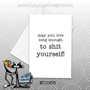 Shit Yourself (NC065) - Blank Notecard -  Sassy Not Classy, Funny Greeting Card