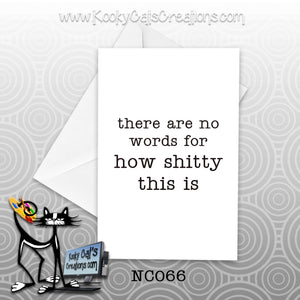 Shitty This Is (NC066) - Blank Notecard -  Sassy Not Classy, Funny Greeting Card