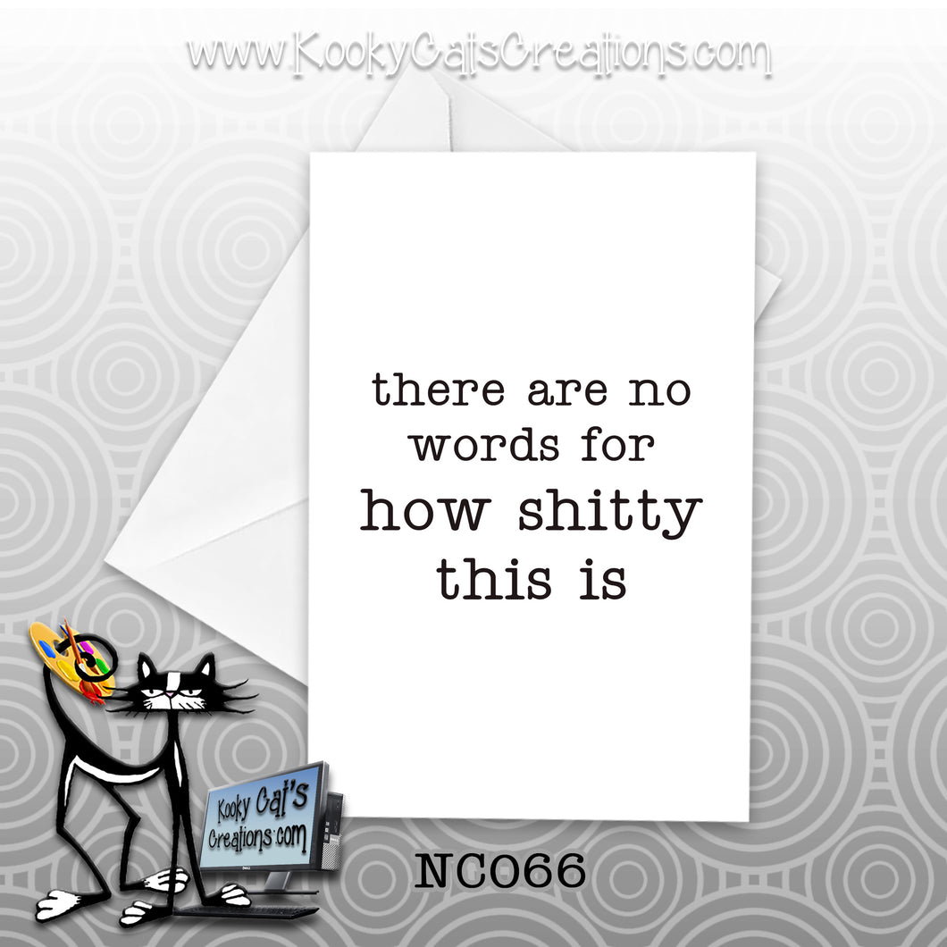 Shitty This Is (NC066) - Blank Notecard -  Sassy Not Classy, Funny Greeting Card