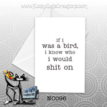 Was A Bird (NC096) - Blank Notecard -  Sassy Not Classy, Funny Greeting Card