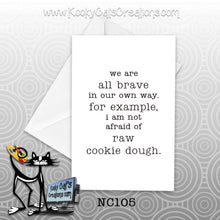 Raw Cookie Dough (NC105) - Blank Notecard -  Sassy Not Classy, Funny Greeting Card