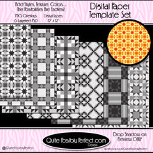 Digital Paper Templates - Quilt Blocks Paper Pack Template (PT116) CU Layered Overlay for Creating Your Own Digital Papers Commercial Use OK