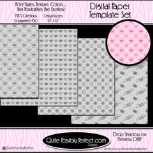 Digital Paper Templates - Valentine Set 2 Paper Template (PTJC102) CU Layered Overlay for Creating Your Own Digital Papers Commercial Use OK