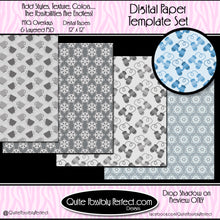 Digital Paper Templates - Winter Time Paper Templates (PTJC107) CU Layered Overlay for Creating Your Own Digital Papers Commercial Use OK