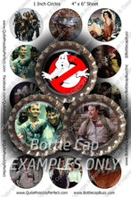 Digital Bottle Cap Images -  Ghostbusters Collage Sheet (R1139) 1 Inch Circles for Bottlecaps, Magnets, Jewelry, Hairbows, Buttons