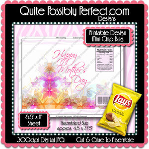 Digital Mother's Day Mini Chip Bag  -  Instant Download (M171) Digital Party Graphics - PERSONAL USE Only