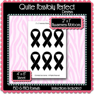Awareness Ribbons Template Instant Download PSD and PNG Formats (Temp256) Digital Bottlecap Collage Sheet Template