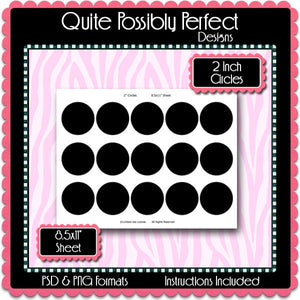 2" Circles Template Instant Download PSD, PNG and Word Formats (Temp272) 2 Inch Circles Digital Bottlecap Collage Sheet Template