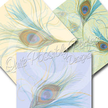 Peacock Feather Digital Paper Pack Instant Download (DGP120) Peacock Feathers for Scrapbooking, Collage Sheets,Greeting Cards, Bottle Cap