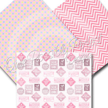 Baby Girl Digital Paper Pack Instant Download (DGP126) Baby Girl for Scrapbooking, Collage Sheets,Greeting Cards, Bottle Cap