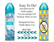 Digital Monster Spray Label Wrappers  -  Instant Download (M111) Digital Monster Spray Graphics - PERSONAL USE Only