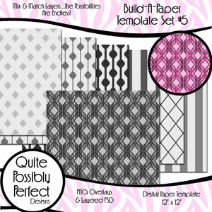 Quatrefoil Build-A-Paper Digital Paper Template Set 5 (PT113) CU Layered Overlay for Creating Your Own Digital Papers Commercial Use OK