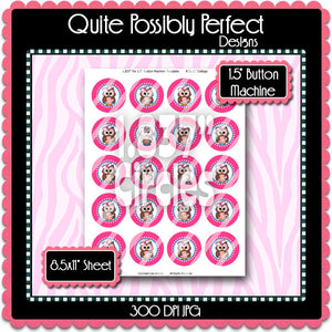 1.5" Digital Button Machine Images - Nurse Owls 2 Collage Sheet (ETR104P) 1 Inch Circles for Bottlecaps, Magnets, Jewelry, Hairbows, Buttons