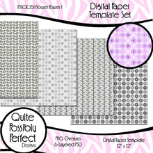 Digital Paper Templates - Flower Power 1 Paper Templates (PTJC105) CU Layered Overlay for Creating Your Own Digital Papers Commercial Use OK