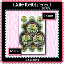 Digital Bottle Cap Images - Jungle Baby To Be  (ETR115) 1 Inch Circles for Bottlecaps, Magnets, Jewelry, Hairbows, Buttons
