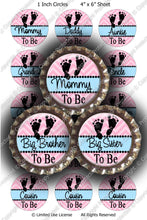 Digital Bottle Cap Images - Chevron Baby To Be 2  (ETR110) 1 Inch Circles for Bottlecaps, Magnets, Jewelry, Hairbows, Buttons