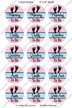 Digital Bottle Cap Images - Chevron Baby To Be 2  (ETR110) 1 Inch Circles for Bottlecaps, Magnets, Jewelry, Hairbows, Buttons