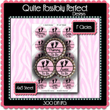 Digital Bottle Cap Images - Chevron Baby To Be Pink (ETR117) 1 Inch Circles for Bottlecaps, Magnets, Jewelry, Hairbows, Buttons
