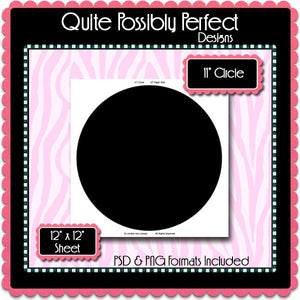 11 Inch Circle Template Instant Download PSD and PNG Digital Bottlecap Collage Sheet Template Formats (Temp590)