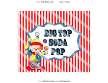 Digital Circus 2 Liter Soda Bottle Label  -  Instant Download (M205) Digital Party Graphics - PERSONAL USE Only