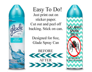 Digital Spray Spray Label Wrappers  -  Instant Download (M141) Digital Spider Spray Graphics - PERSONAL USE Only