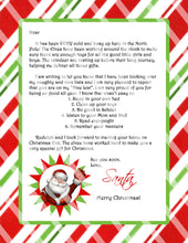 Letter From Santa & Nice List Certificate -  Instant Download JPEG (M102) Digital JPG to Personalize