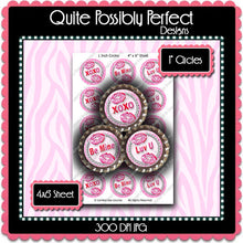 Digital Bottle Cap Images - Valentine Kisses Collage Sheet (H0208) 1 Inch Circles for Bottlecaps, Magnets, Jewelry, Hairbows, Buttons
