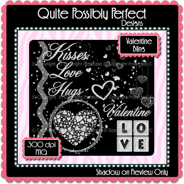 PSD Layered Template Overlay - Valentine Bling Clipart (cjc101) CU Layered Digital Template for Creating Your Own Clipart Commercial Use OK