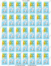 Digital Sunshine Stork Mini Hand Sanitizer Label  -  Instant Download (M142) Digital Party Graphics - PERSONAL USE Only