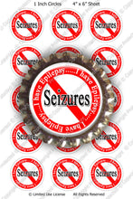 Digital Bottle Cap Images - Epileptic Seizure Awareness (ETR134) 1 Inch Circles for Bottlecaps, Magnets, Jewelry, Hairbows, Buttons